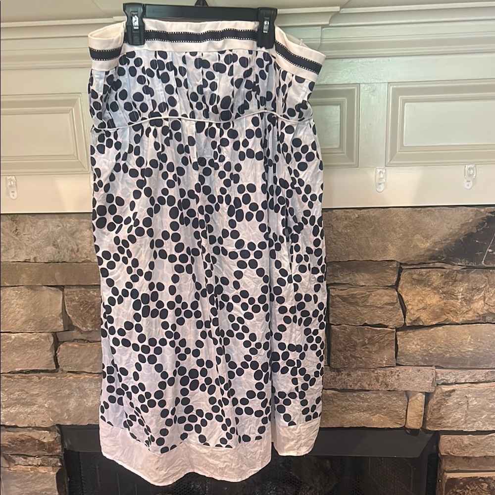 New York & Company blue white strapless dress